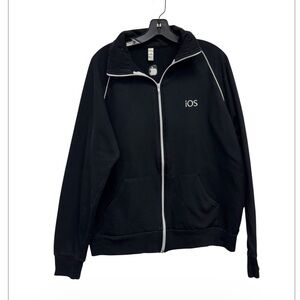 California FLEECE Black iOS/Apple Zip-Up Knit Jacket Large